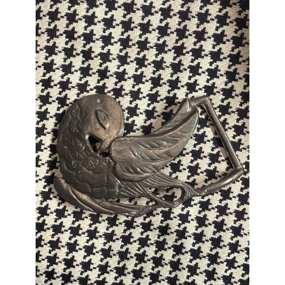 VTG Whimsy Accurate 5280 Parrot Belt Buckle Metal Brass? Tropical Bird Boho
